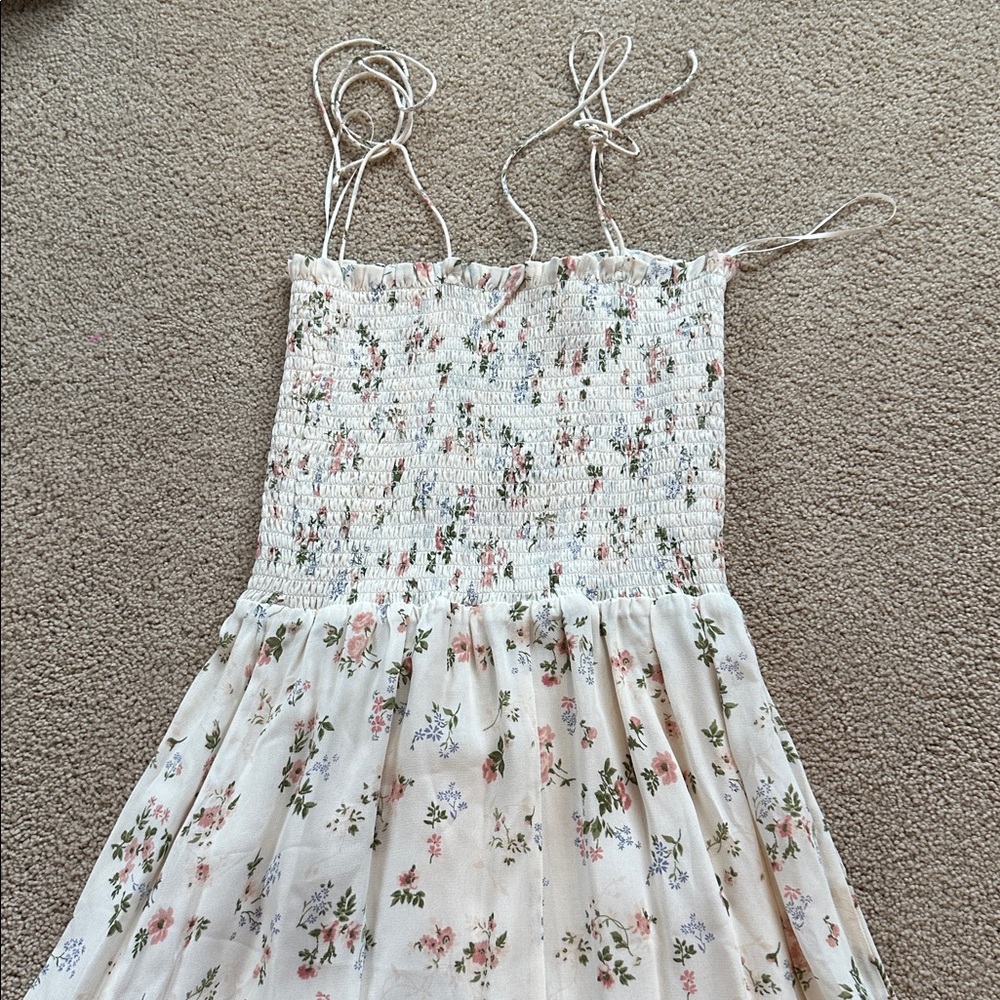 Reformation sable smocked tie shoulder dress - Picture 11 of 11